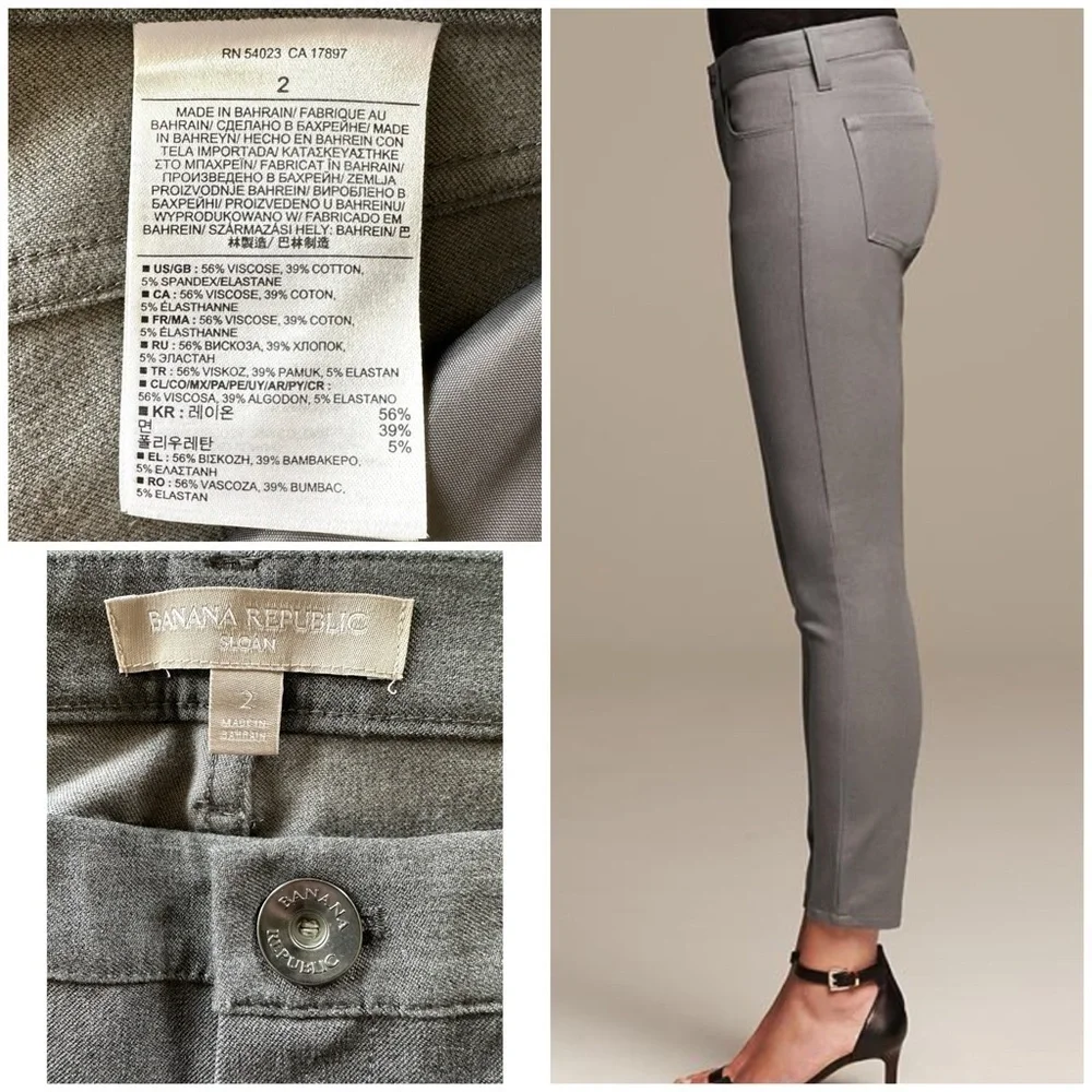 Banana Republic Gray Skinny Pants Versatile Style - Picture 3 of 3